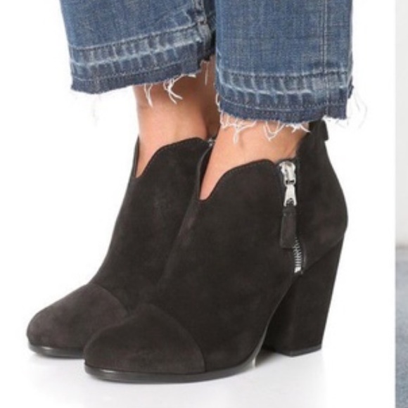 rag & bone Shoes - Rag & Bone Margot Black Suede Ankle Booties sz 38.5